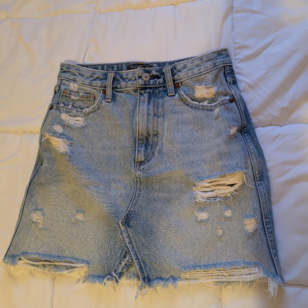 abercrombie & fitch Zoe Natural Rise Vintage A Line Denim Skirt Size 2 / 26